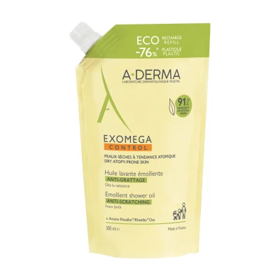 EXOMEGA Huile lavante émolliente anti-grattage