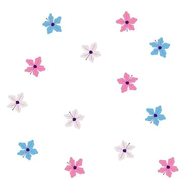 Subtle Trans Flag Flowers Sticker Pack | Sticker