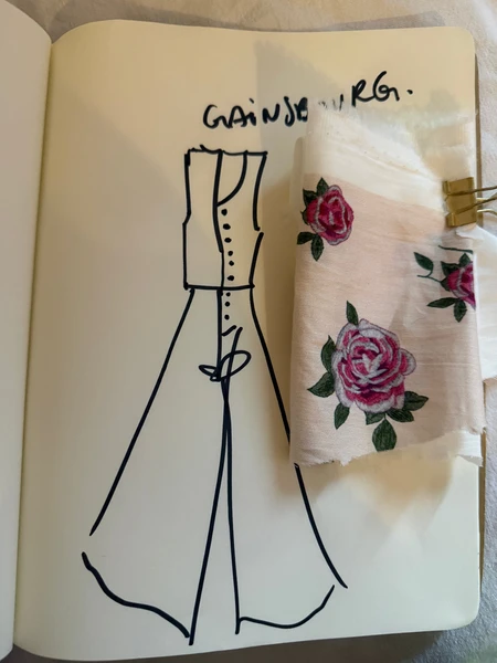 Combinaison Gainsbourg écru fleurs