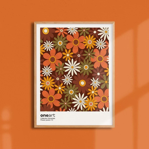 Affiche Seventies Flower Power N°2