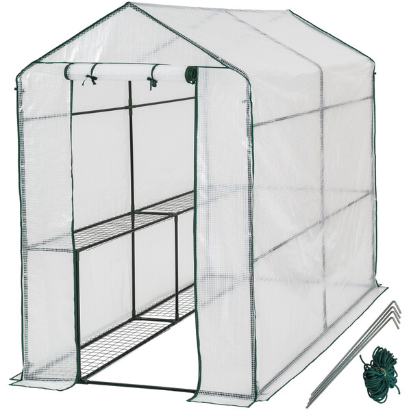 Serre de Jardin 2,2 m² + Bâche Armée Transparent