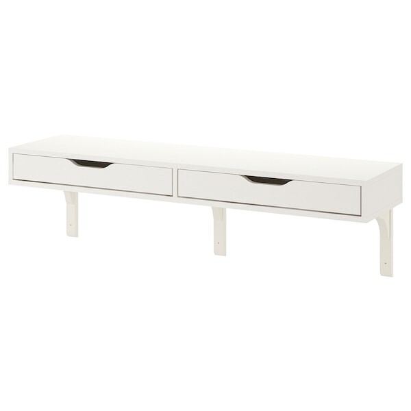 EKBY ALEX / RAMSHULT Étagère murale, blanc, blanc, 119x29 cm - IKEA