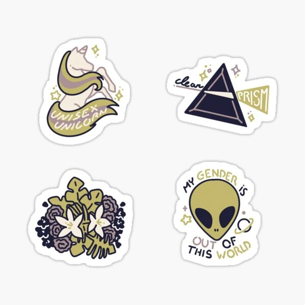 Agender Memes - Feuille d'autocollants | Sticker