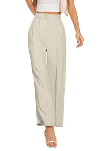 FUNYYZO | Wide Leg Pants Women's High Elastic Waisted