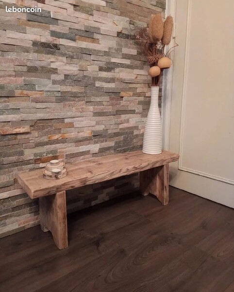 Banc deco en bois piece unique