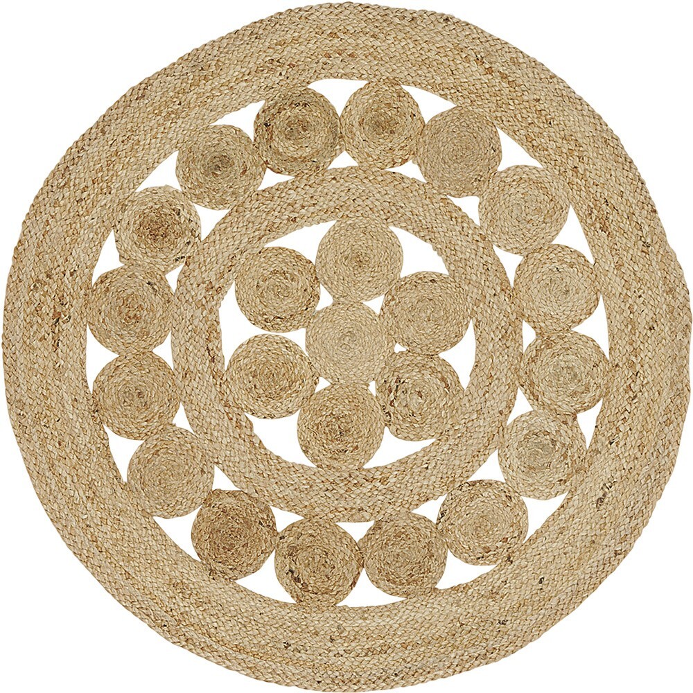  Tapis  rond  ajour  jute  naturel Tapis  D coration 