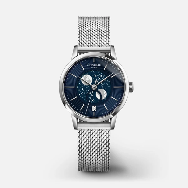 SULLY - Moon phase - Steel & Blue