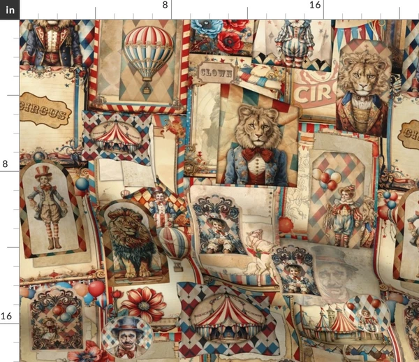 Stacked Circus 2 Fabric | Spoonflower