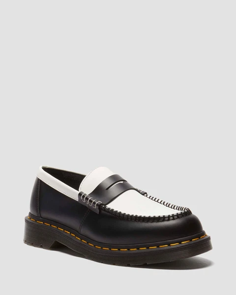 Mocassins Penton en cuir Smooth bicolore en Noir | Dr. Martens