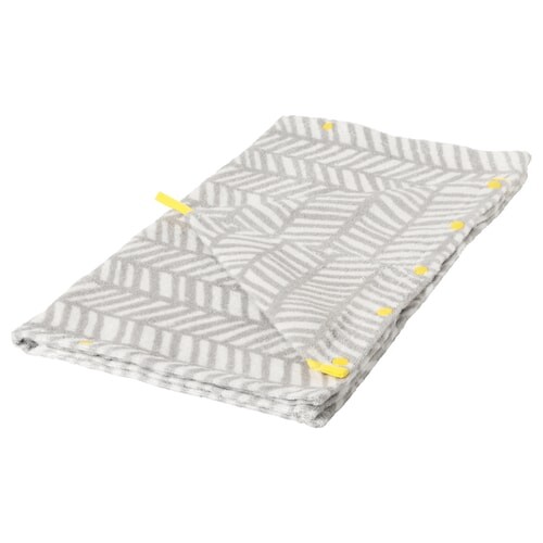 KLÄMMIG Serviette à capuche, gris, jaune, 60x62 cm - IKEA