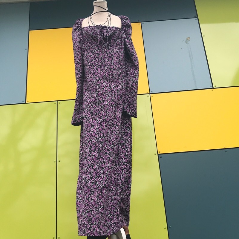 Robe à fleur violette Bershka neuve