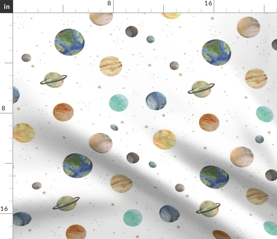 Solar System (Medium) Fabric | Spoonflower