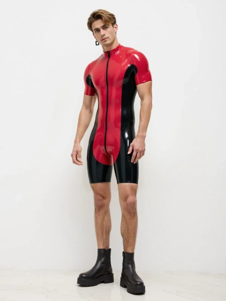 Combinaison de surf bicolore en latex pour homme