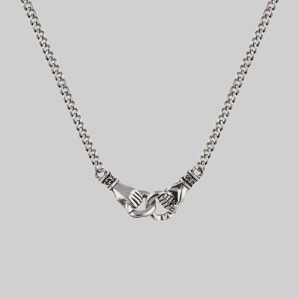 UNITY. Linking Hands Necklace - Silver – REGALROSE