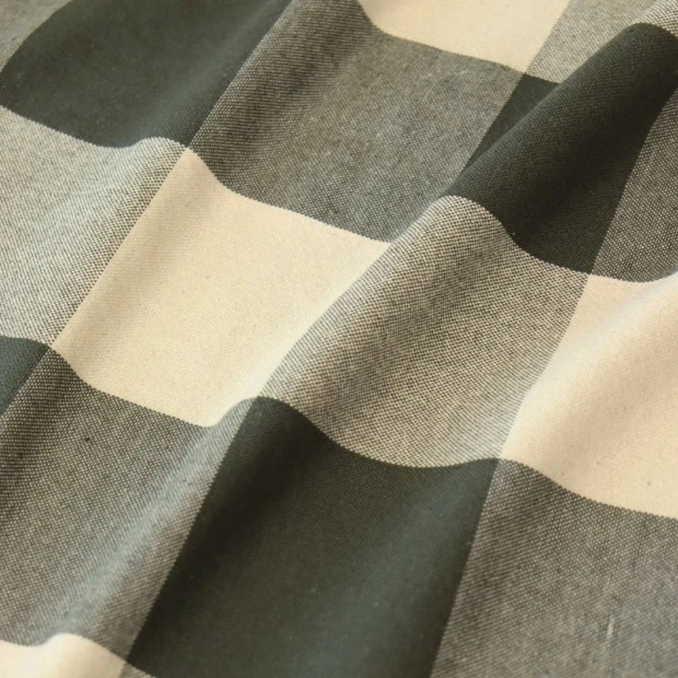 Tissu vichy tissé teint Big Célestin