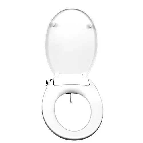 Abattant pour toilettes CG108 avec fermeture à amortisseur | WC bidet intégré au siège | Fonctionne sans électricité | Nettoyage à l’eau | Toilette intime optimisée | Bidet et couvercle des toilettes intégrés