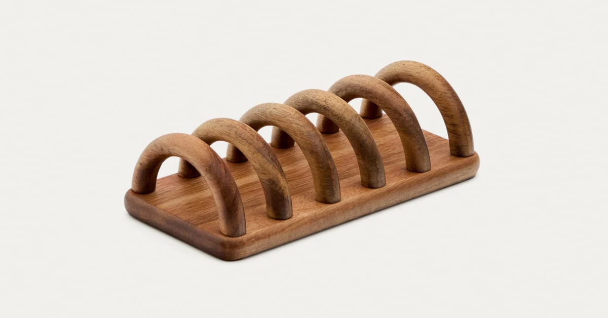 Porte-tartines Nukha en bois d'acacia FSC 100 % | Kave Home France