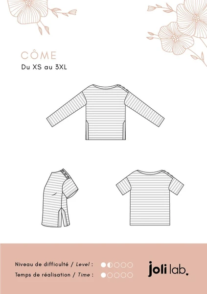 Marinière Côme - Patron Couture PDF ou Pochette