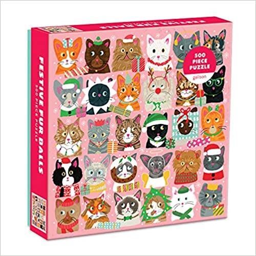 Festive Furballs 500 Piece Puzzle: Amazon.fr: Galison, Lewis, Liza: Livres anglais et étrangers