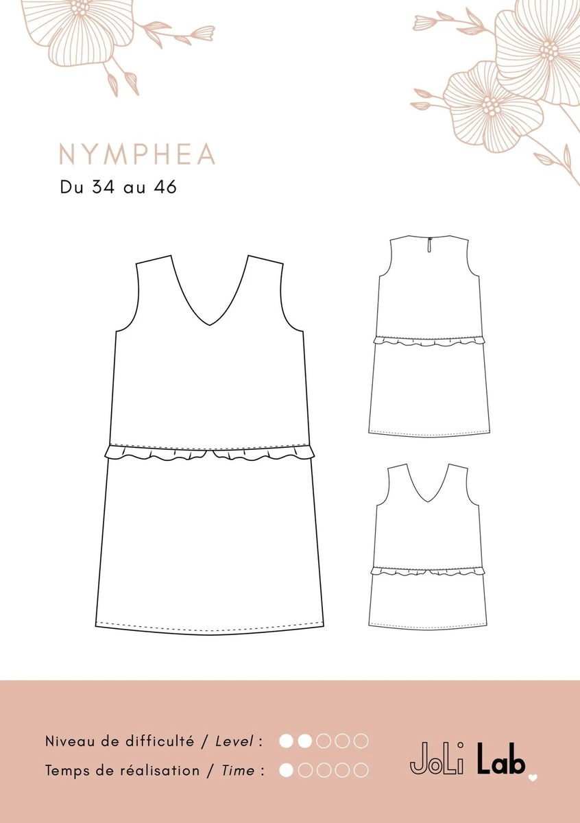 Robe/Top Nymphea - Patron Couture PDF ou Pochette