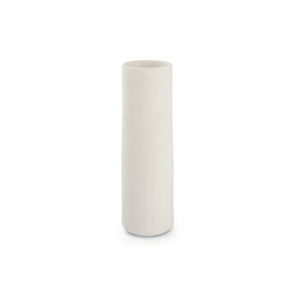 Vase blanc en grès 10xh30cm Cone | Maisons du Monde