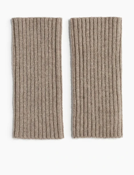 Chauffe-poignets en maille côtelée