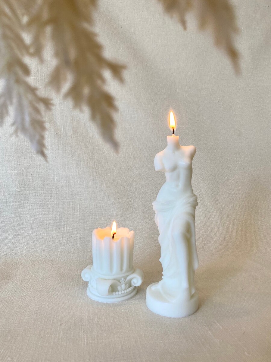 Venus Candle, LARGE Goddess Candle, Body Candle, Venus de Milo Statue Candle