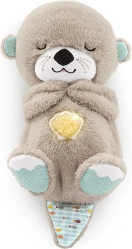 Fisher-Price Ma Loutre Câlins Bonne Nuit Peluche | Peluche Veilleuse Bébé Musicale et Lumineuse | Veilleuse Doudou Bruit Blanc Bébé | Cadeau Naissance Fille et Garçon Nouveau né, FXC66