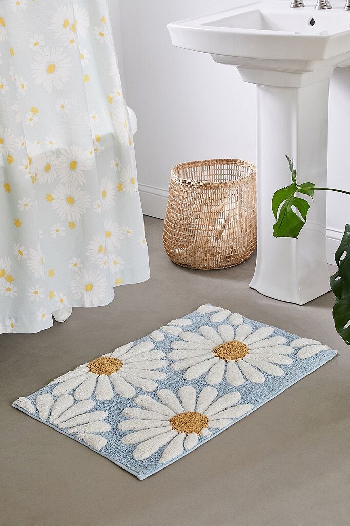 Bm: Tapis de bain marguerite