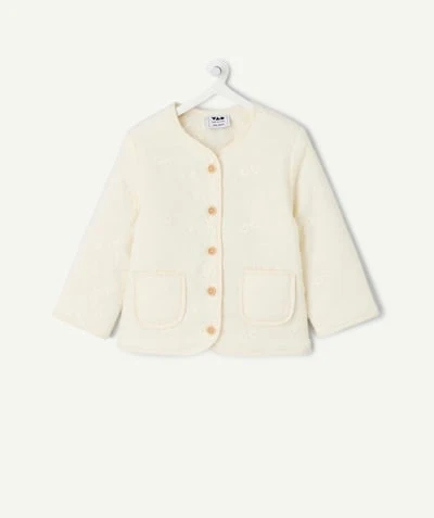 Veste bébé fille coton blanc