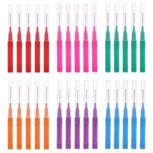 YPYMOD 30 Brossettes Interdentaire, Outil de Nettoyage Dentaire, Intervalles de Nettoyage, Maintien de la Santé Bucco-Dentaire(6.5cm)