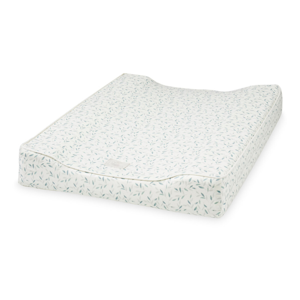 Matelas à langer Green Leaves en coton bio | Sauge