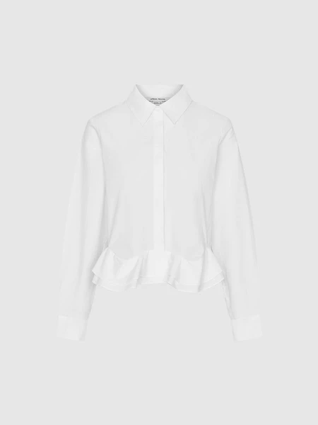 Bubble Hem Straight Shirt