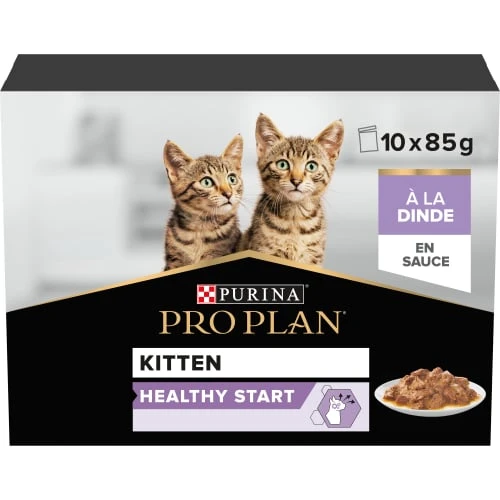 PRO PLAN NutriSavour Junior Pâtée à la dinde en sauce pour chaton