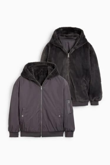 CLOCKHOUSE - blouson aviateur réversible avec capuche