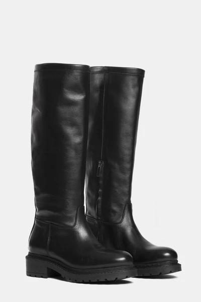 Biker in vitello nero MA672