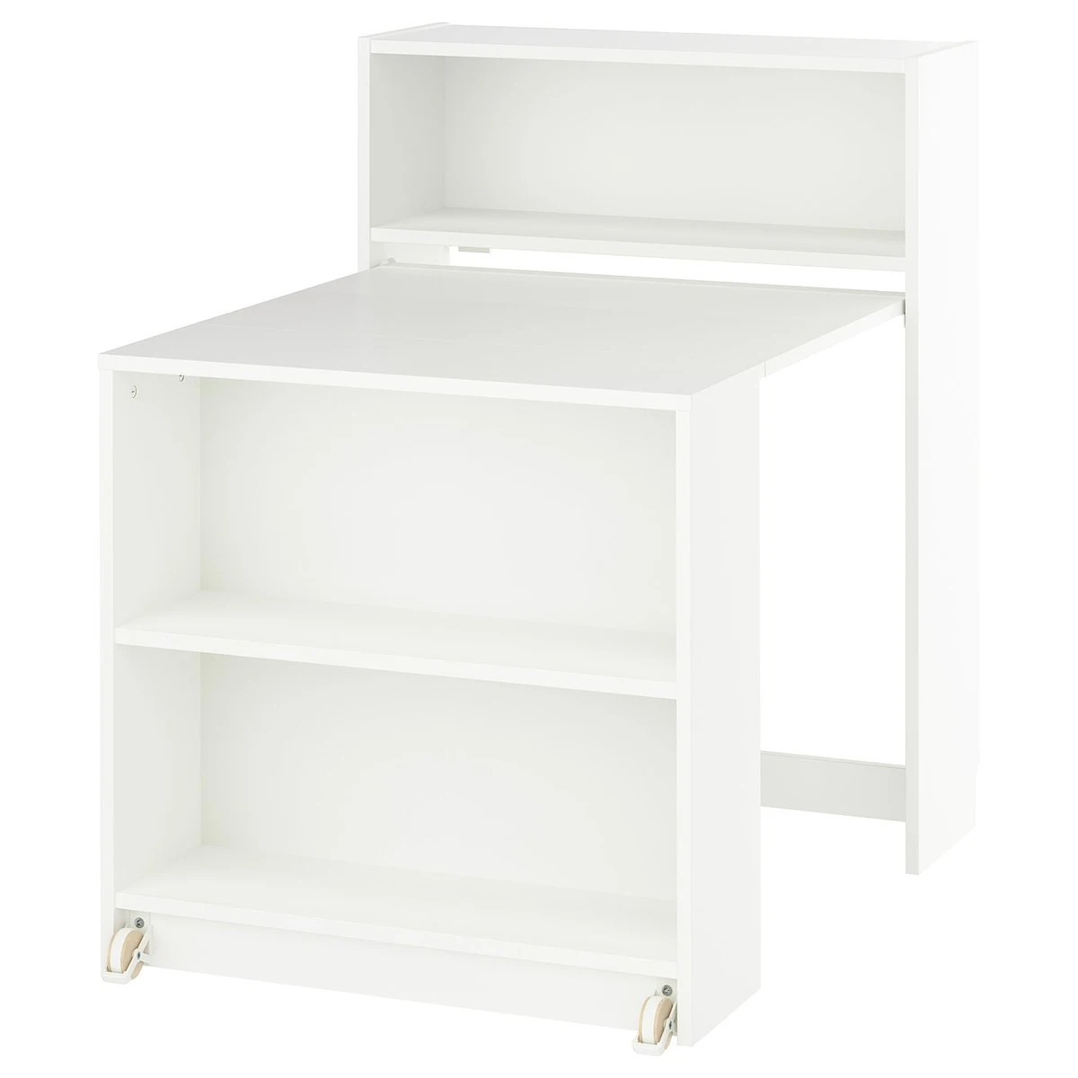 BILLY Bibliothèque + table pliante - blanc 80x33/112x106 cm