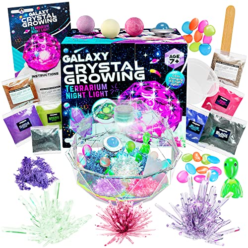 Kit Terrarium Licorne En Cristal – Fais Pousser 3 Cristaux, Avec Figurine Licorne, Sable Décoratif, Mousse Et Breloques – Expérience Scientifique Créative