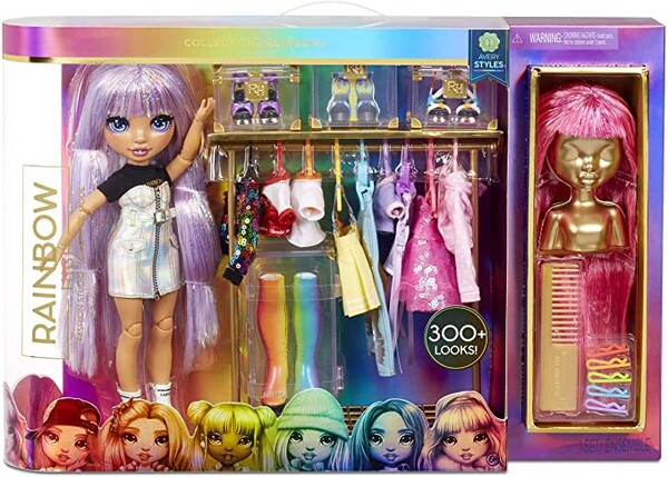 Rainbow High Studio de Mode - Poupée exclusive avec vêtements, accessoires et 2 perruques scintillantes - Créez plus de 300 looks : Amazon.fr: Jeux et Jouets