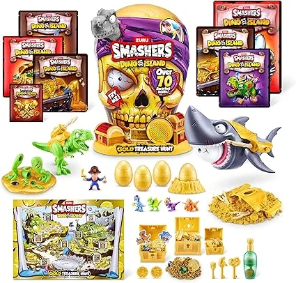 Smashers Dino Island Gold Treasure Hunt de ZURU (31.6 cm), (Grey)