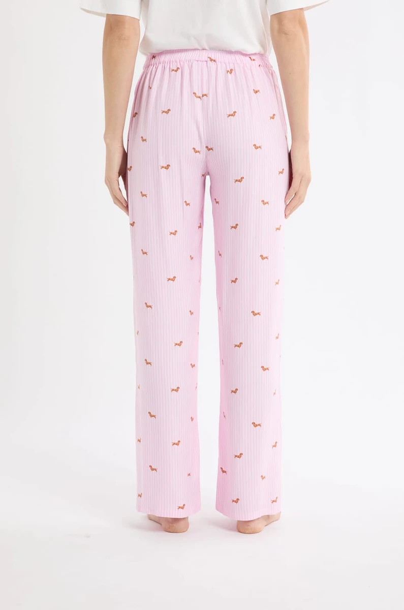 Pantalon de pyjama à rayures à motifs teckels