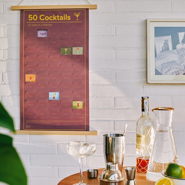 Affiche “50 choses à faire dans une vie” - 50 Cocktails