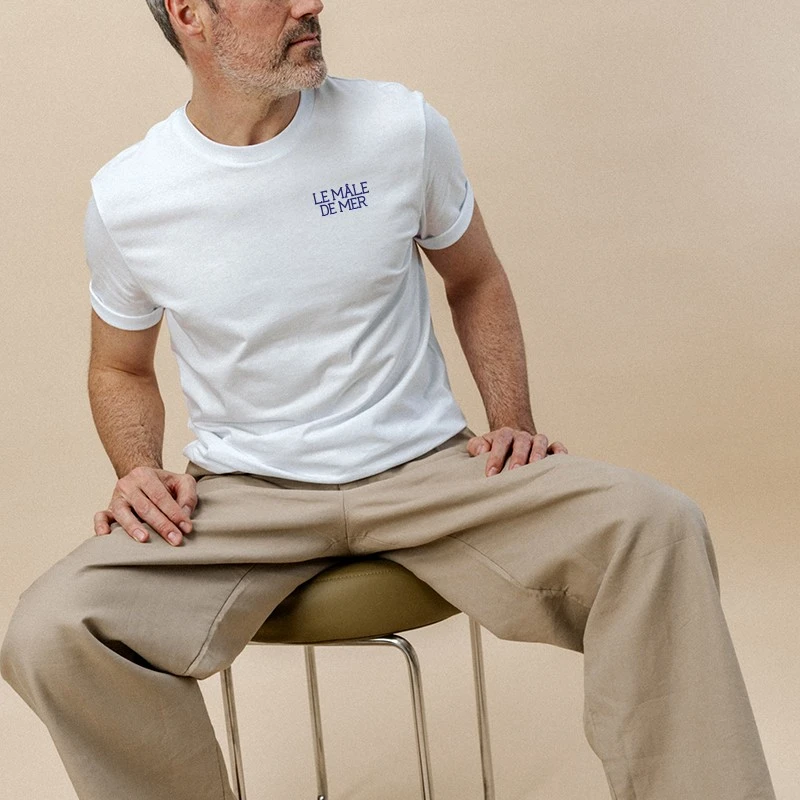 T-shirt Homme brodé Le mâle de mer
