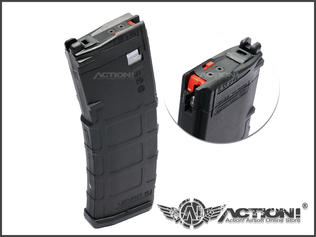 VFC - VMAG 30rds Lightweight Gas Magazine for M4 /HK416 GBB Series（VFC /DNA /AR /M4 /M16 /HK416 GBB Compatible）Black