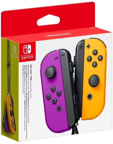Nintendo Paire de Manettes Joy-Con Gauche Violet Néon/Droite Orange Néon: Amazon.fr: Jeux vidéo