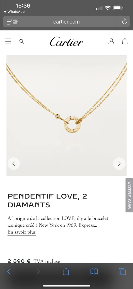 Collier #LOVE# 2 diamants