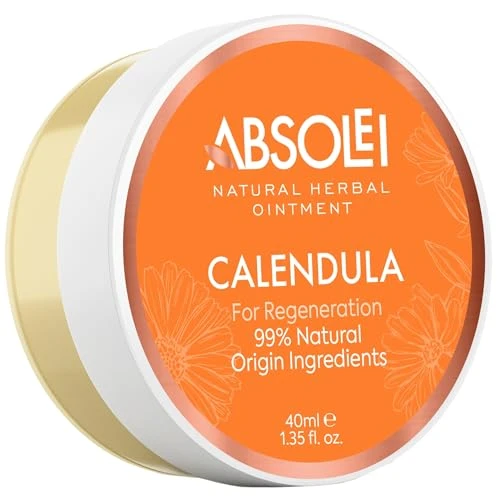 Absolei Pommade Calendula, Pommade Naturelle pour Plaies et Brûlures cutanées mineures, 40 ml