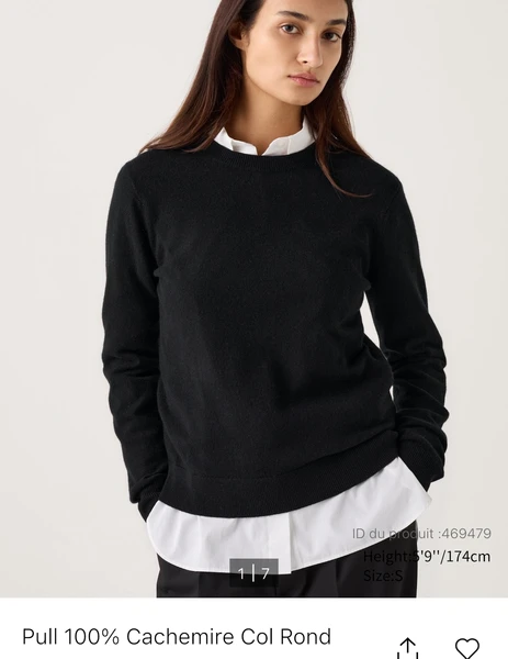 UNIQLO pull cachemire 