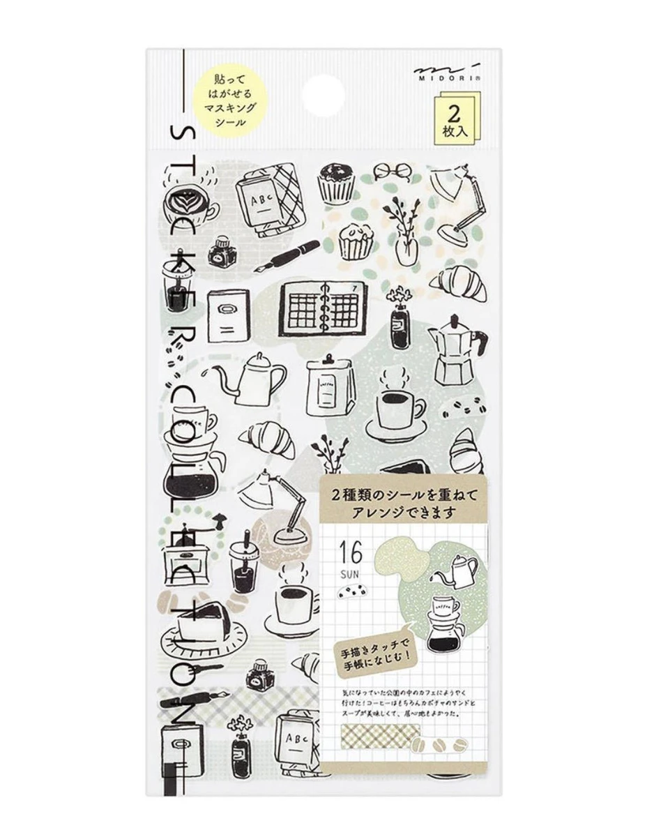 Pochette de Stickers Midori - Café Monochrome