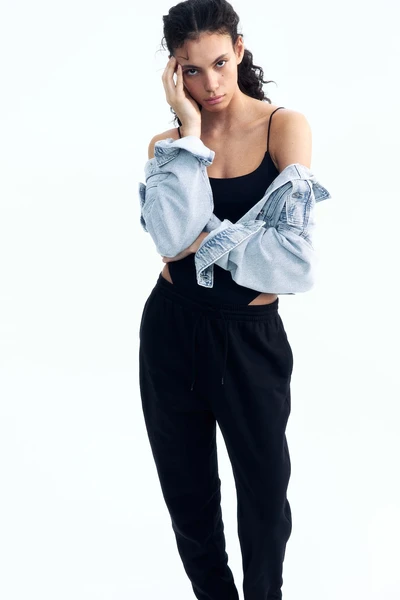 Pantalon jogger taille haute